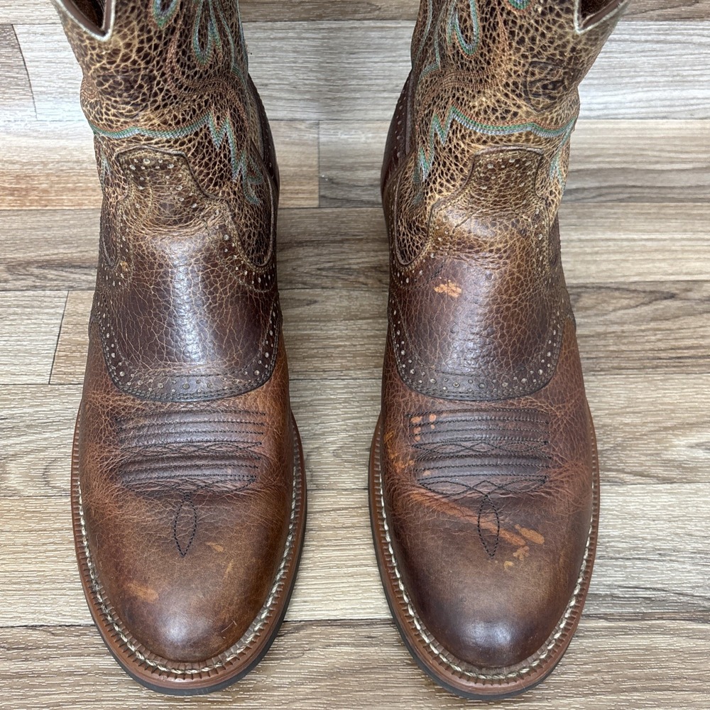 Ariat Buckaroo Stockman Western Cowboy Boots Brown Mens Size 11D Rodeo Ranch - Picture 4 of 16